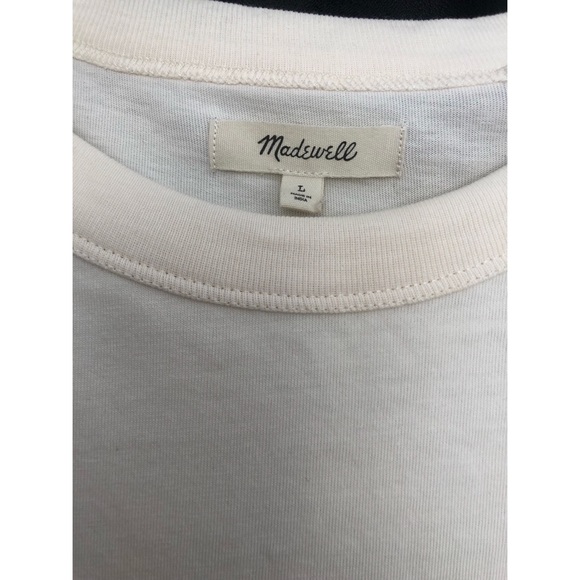 NWT | Madewell Texture Cuff Top | Ivory | L - Picture 3 of 3